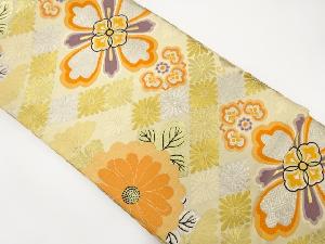 アンティーク 華文に菊模様織り出し丸帯(材料)